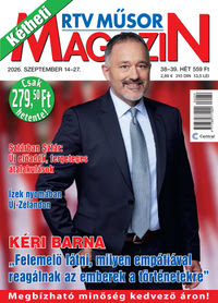 Kétheti RTV Műsormagazin előfizetés 12 hónap magazin borítója